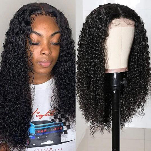 *Curly Hair* HD 4x4 Closure Unit Wig 180% Density Glueless Wig