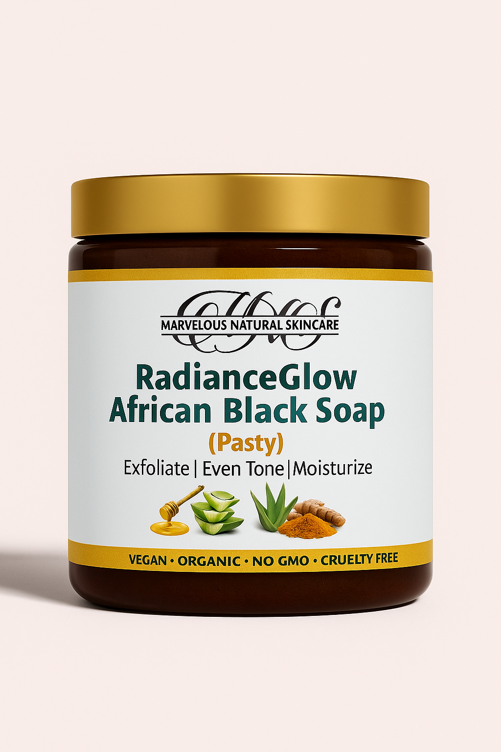 RadianceGlow African Black Soap (Paste)